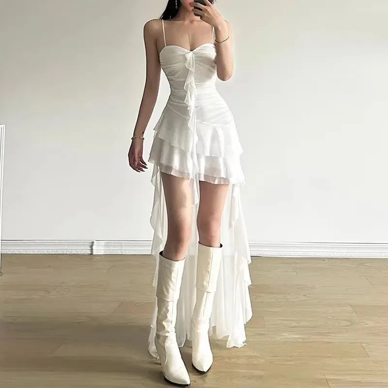 White Gothic Midi Dress